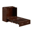 thumbnail image 6 of AFI Hamilton Twin XL Solid Wood Murphy Bed Chest with Built-In Charger in Walnut, 6 of 8