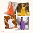 thumbnail image 6 of Actgleam Girls Ruffle Long Sleeve Dress Knit Cute with 2 Pockets Dresses,Pink,9-10Years, 6 of 6