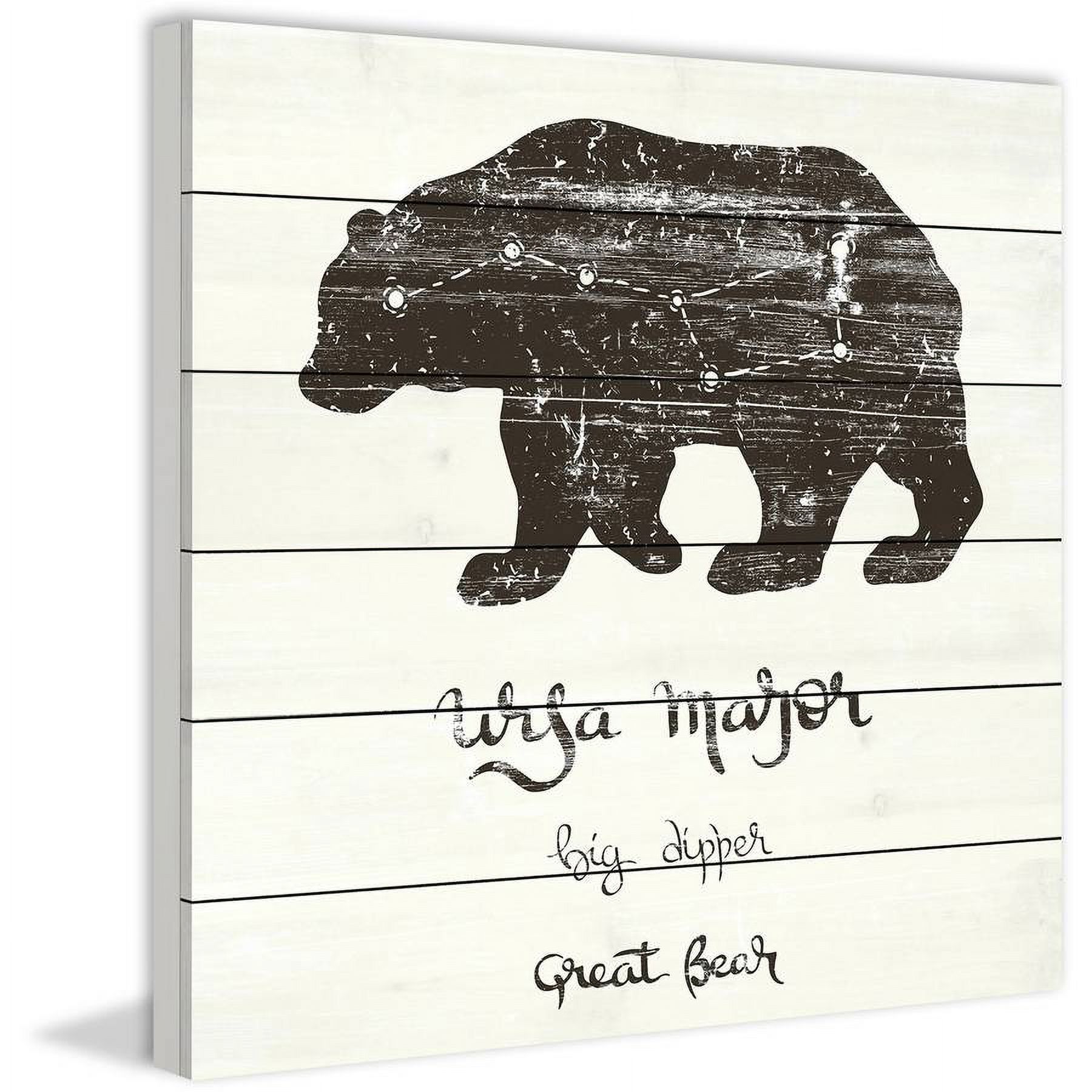 Ursa Major Painting Print on White Wood