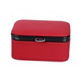 thumbnail image 4 of Raindrops Travel Necklace Organizer Mini Jewelry Box 1Set Red Rectangular Shape Portable for Women's Use, 4 of 8