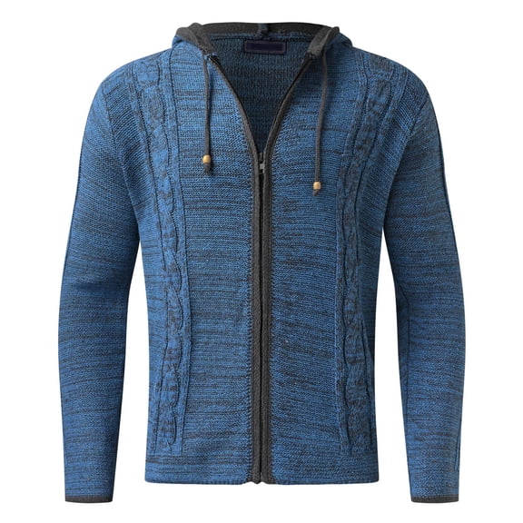 Vedolay Mens Sweaters Fall Winter Long Sleeve Sweater Jacket Blue,3XL