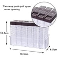 thumbnail image 4 of Juego de 6 saleros y pimenteros, caja de especias de plástico para acampar, ideal para guardar especias de cocina., 4 of 8