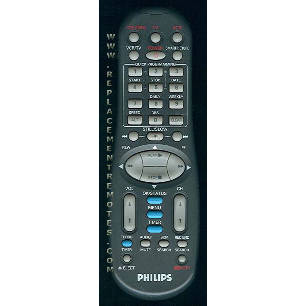 PHILIPS 483521837275 (p/n 483521837275) VCR Remote Control