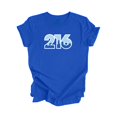 thumbnail image 1 of 216 Cleveland Ohio USA Code Régional Skyline de la Ville Cadeau - T-Shirt Unisexe - Inspired X, 1 of 1