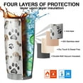 thumbnail image 7 of 20 Oz Beagle Dog and Footprints Coffee Tumbler Double Wall Insulated Stainless Steel Water Bottle | Metal Reusable Thermoses Flask with Cup Cap | Leak & Sweat Proof with Anti-Dust Lid, 7 of 7