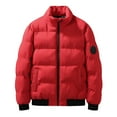 thumbnail image 2 of APEXFWDT Men's Winter Puffer Jacket Big and Tall Quilted Thicken Padded Hooded Coat Stand Collar Warm Jacket Outwear, 2 of 4