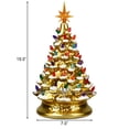 thumbnail image 6 of Gymax 15 Inch Artificial Christmas Tree Tabletop Luminous Ceramic Tree Gold, 6 of 9