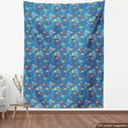 thumbnail image 4 of Ambesonne Marine Fabric by the Yard Upholstery, Colorful Fishes and Seaweeds, 10 Yards, Sea Blue and Multicolor, 4 of 5