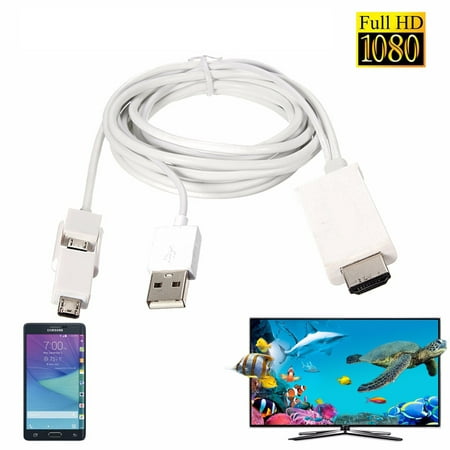 8.2ft 5 Pin & 11 Pin Micro USB to 1080P HD TV Cable Adapter For Android Phone to TV Projector