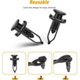 thumbnail image 4 of GOOACC 100Pcs Nylon Push-Type Automotive Clips Rivet Retainer Fender Bumper Fasteners Clips for Toyota 1PC Bonus Fastener Remover, 4 of 7