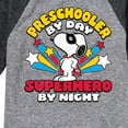 thumbnail image 3 of Peanuts - Preschooler By Day - Toddler And Youth Raglan Graphic T-Shirt, 3 of 6