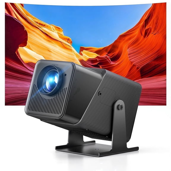 SGV Portable Projector with Wi-Fi and Bluetooth, Movie Projector, TV Projector, Smart OS, Auto Keystone, Compatible with TV Stick/HDMI/USB, for Home/Party/Outdoor Use, 350 ANSI, Black