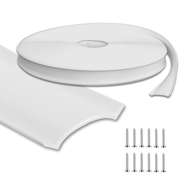 Moldura de vinilo blanco para autocaravana Weather Stripping Podoy, 2,2 cm y 30,5 m