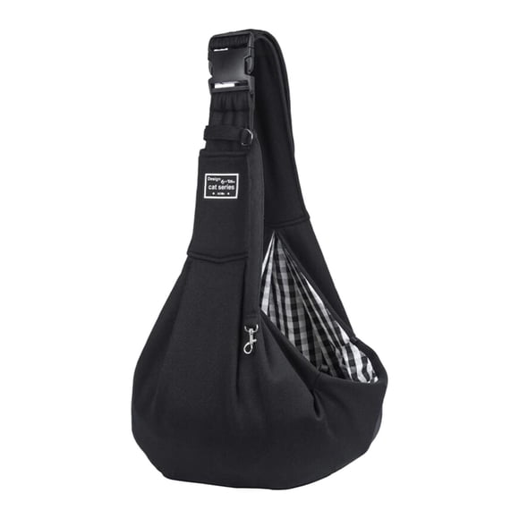 Methold Hand Free Pet Sling Carrier Bag Collapsible Shoulder Dog Bag Single Cat Suministros para perros Negro