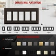 thumbnail image 4 of ENERLITES Decorator Switch Cover, Five Gang Outlet Wall Plate, Gloss Finish, Mid-Size 5-Gang 4.88" x 10.03", Unbreakable Polycarbonate Thermoplastic, UL Listed, 8835M-BR, Brown, 4 of 4