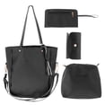 thumbnail image 3 of Conjunto de 4 bolsos formales ajustables y ligeros para mujer, tipo cartera Negro, 3 of 7
