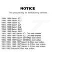 thumbnail image 2 of Positive Plus Front Rear Semi-Metallic Brake Pads Kit for Car Saturn SL1 SL2 SC1 SW1 SC2 SW2 SL SC KPF-100308, 2 of 8