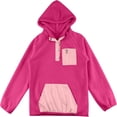 thumbnail image 3 of Kids Sweatshirts Girls Quarter Button Down Pullover with Pocket Casual Oversized Long Sleeve Pullover Girls Cute Sweatshirts for Preppy Clothes for Girls 9-10, 3 of 4