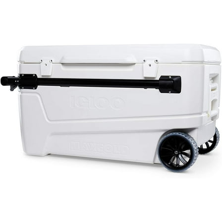 Igloo 50170 110 Qt Glide Pro Portable Large Ice Chest Wheeled Cooler
