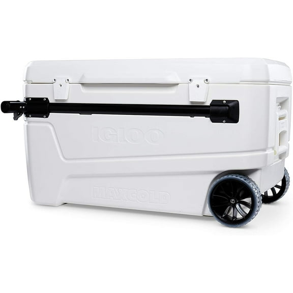 Igloo 50170 110 Qt Glide Pro Portable Large Ice Chest Wheeled Cooler