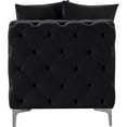 thumbnail image 3 of Meridian Furniture Tremblay Black Velvet Armless Chair, 3 of 14