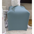 thumbnail image 2 of Tissue Box Cover Holder Square PU Leather Tissue Dispenser Box Roll Paper Extractive Tissue Dispenser Case Container for Bedroom Living Room Bathroom Pure Color, 2 of 9