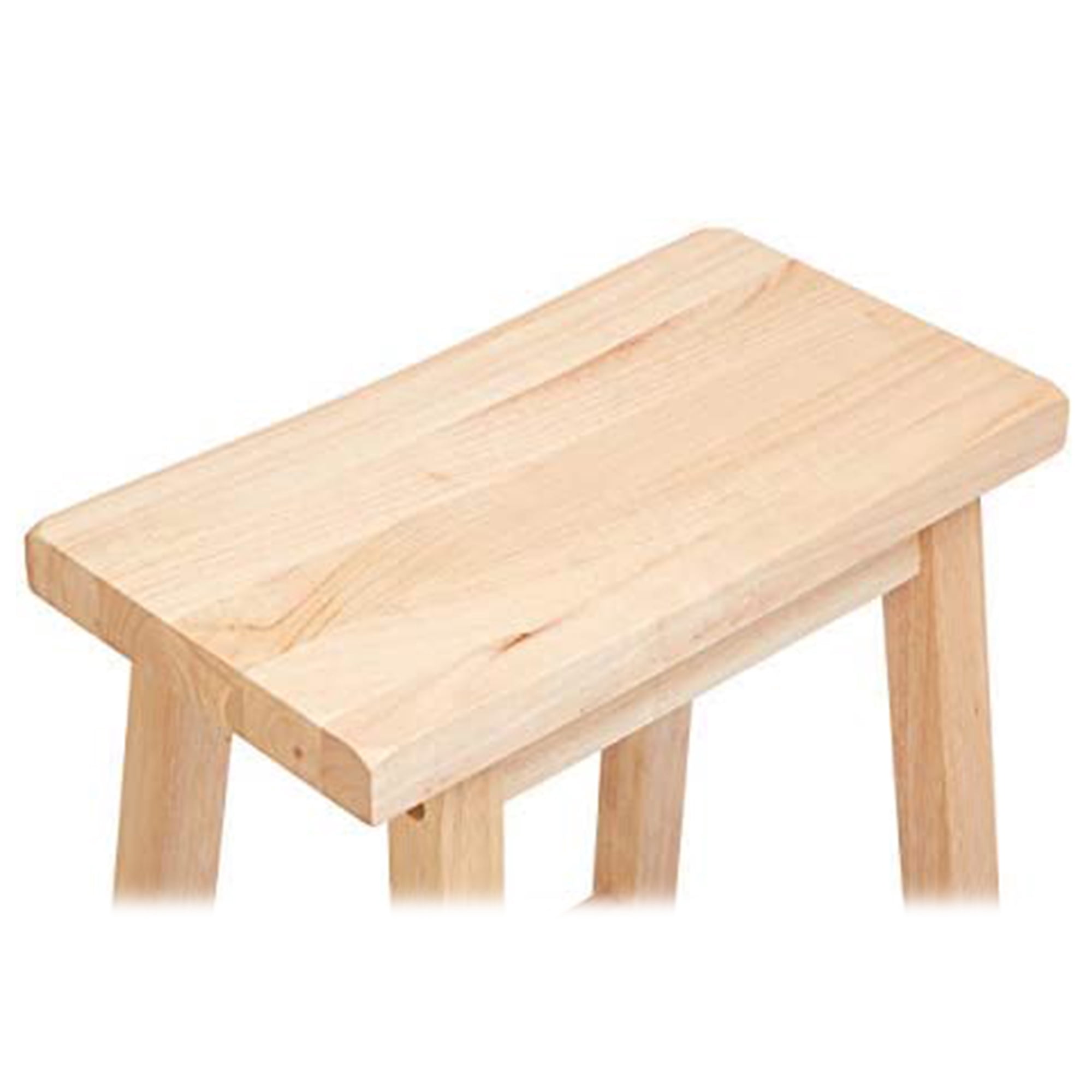 PJ Wood Saddle-Seat 24 Inch Kitchen, Table, & Bar Counter Stool, Natural