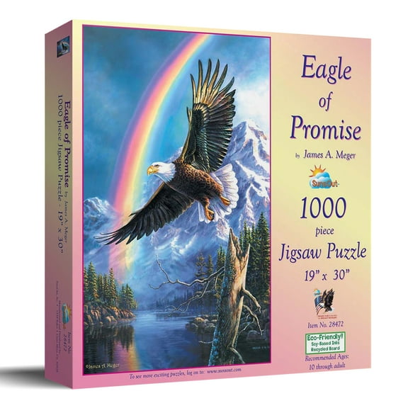 SUNSOUT INC - Eagle of Promise - 1000 pc Jigsaw Puzzle by Artist: James Meger - Finished Size 19" x 30" - MPN# 28472