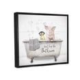 thumbnail image 4 of Stupell Industries Don't Hog Bathroom Animals & Insects Painting Black Floater Framed Canvas Art Print Wall Art, 31 x 25, 4 of 10
