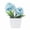 Blue, variant on Faux Chrysanthemum Bushes with Square Ceramic Planter, Vibrant Silk Blooms for Living Room Shelf, Multi-Color Options for Indoor Study, Worry-Free Non-Wilting Decor, Artificial Potted Plant *1