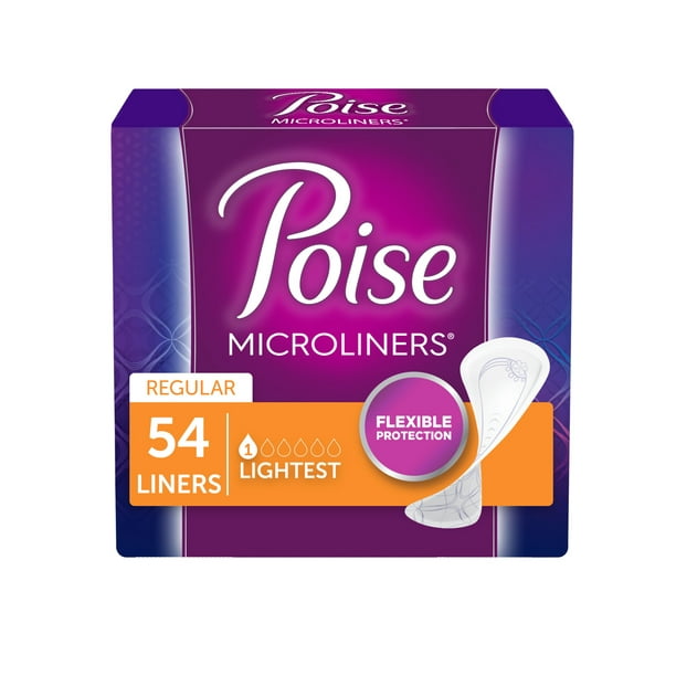 Poise Daily Incontinence Microliners, 54 ct