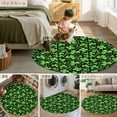 thumbnail image 6 of St. Patrick's Day Washable Area Rug&nbsp;3 ft Modern Abstract Green Lucky Shamrocks Green Plant Soft Round&nbsp;Rugs for Living Room, Non Slip Carpet for Bedroom&nbsp;Entryway Dining Room, 6 of 9