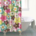 thumbnail image 4 of Pioneer Flower Floral Print Pattern Shower Curtain 84"x72" ,Bathroom Decorative Shower Curtains Set with 12 Hooks,Modern Waterproof Washable Shower Curtain, 4 of 6