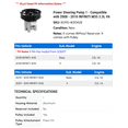 thumbnail image 2 of Power Steering Pump 1 - Compatible with 2008 - 2010 INFINITI M35 3.5L V6 2009, 2 of 2
