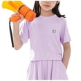 thumbnail image 4 of FRSASU T-Shirts Décontractés Athlétiques Oversize pour Filles, Épaules Tombantes, Manches Courtes, Col Rond, Entraînement, Violet, 4 of 6