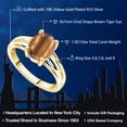 thumbnail image 2 of Gem Stone King 1.50 Ct Oval Brown Tiger Eye 18K Yellow Gold Plated Sterling Silver Ring, 2 of 5