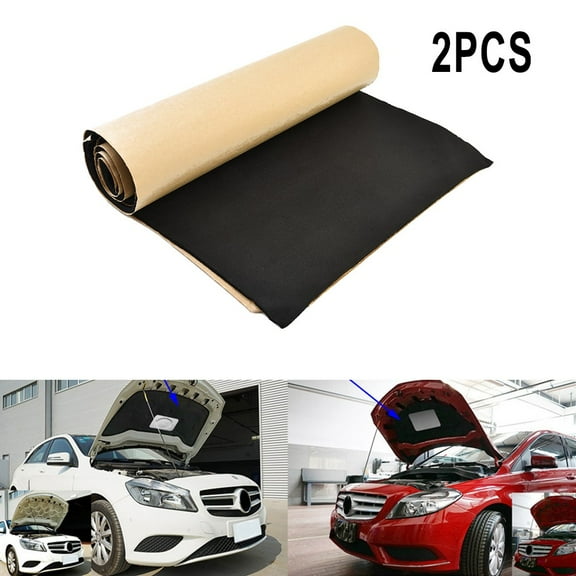 Car Soundproof Deadener Heat Insulation Foam 30x50cm Auto Sound Deadening Mat 2 Pack