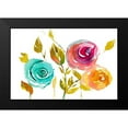 thumbnail image 2 of Loreth, Lanie 14x11 Black Modern Framed Museum Art Print Titled - Modern Trio of Blooms I, 2 of 5