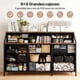 thumbnail image 3 of Cómoda de Almacenamiento con 13 Cajones Tela, Mueble Organizador para Dormitorio, TV hasta 65 Pulgadas, Estante Superior con Compartimentos, Estructura de Metal Resistente, Negro, 3 of 9
