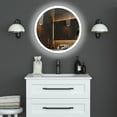 thumbnail image 3 of A&E Bath and Shower Clancy Chrome and LED Light Round Decorative Mirror, 3 of 5