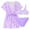 Purple, variant on Otqutp Toddler Girls Sunflower Swimming 3 Piece Rash Guard Swim Cover Up Short Sleeve Cardigan Tween Kids High Waist Modest Tankini Matching Bikini Beach Swimwear