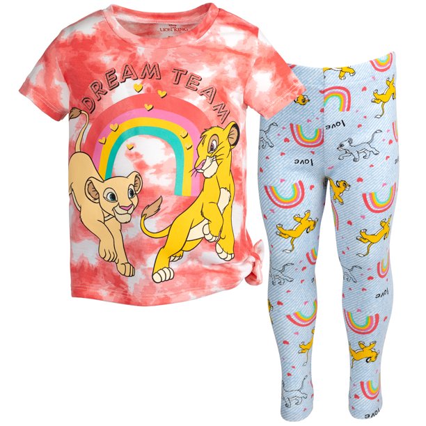 Disney Lion King Simba Toddler Girls TShirt and Leggings Outfit Set