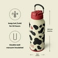 thumbnail image 7 of BOTTLE BOTTLE 32 oz Insulated Water Bottle Stainless Steel Sport Water Bottle with Straw Dual-use Lid Design for Gym with Pill Box (cow), 7 of 7