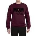 thumbnail image 2 of Wild Bobby, Mom Mode All Day Everyday Mother's Day Unisex Crewneck Sweatshirt, Maroon, Large, 2 of 6