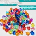 thumbnail image 2 of Topboutique Acrylic Ice Rocks Fake Crushed Ice 600 Pcs Assorted Colors Crystals Gems Crushed Cubes Diamonds Plastic Gems Stones for Vase Filler Table Wedding Home Decor(1.4*0.95cm), 2 of 8