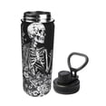 thumbnail image 2 of Cauagu Gothic Skull Floral Art Print 18oz Vacuum Insulated Stainless Steel Water Bottle,Coffee Travel Mug Spill Proof with Lid,Thermos Cup for Keep Hot/Ice Water Drinks, 2 of 7