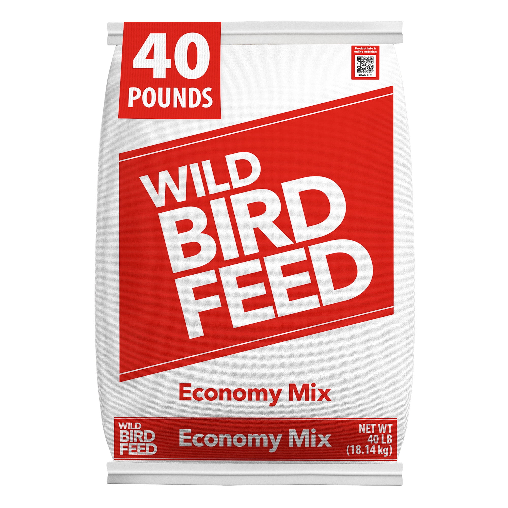 (4 pack) Global Harvest Foods Economy Mix Wild Bird Feed, Dry, 1 Count per Pack, 40 lb. Bag