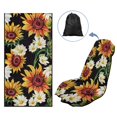 thumbnail image 5 of Bulopur Sunflower Car Towel Seat Covers for Summer Washable Bucket Seat Protector for SUV Vehicle Sedan Truck Easy to Install Athletic Running Towel 2025, 5 of 7