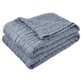 thumbnail image 2 of Mainstays Check Matelasse Quilt, Washed Indigo, Full/Queen, 2 of 11