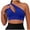 Blue, variant on purcolt Womens One Shoulder Sports Bras Left Strap Wireless No Underwire Comfort Breathable Workout Sports Yoga Bras